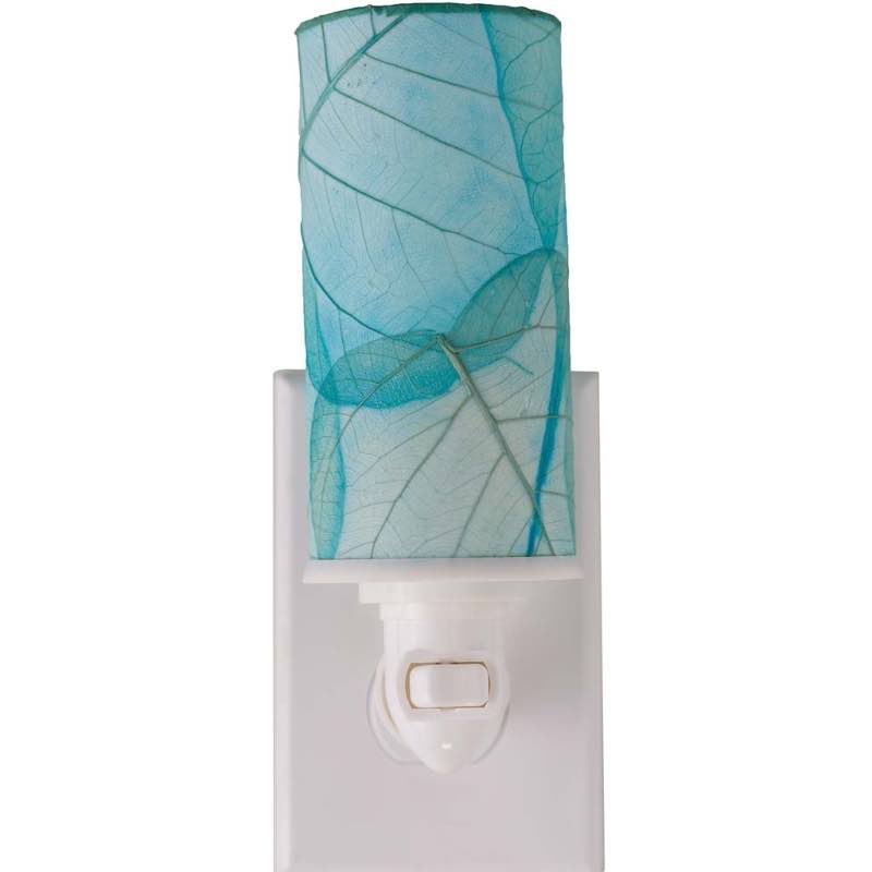 Pressed Leaf Nightlights - Blue